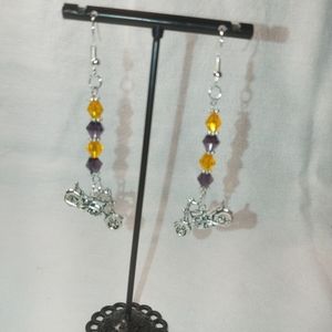 Silver Harley Earrings